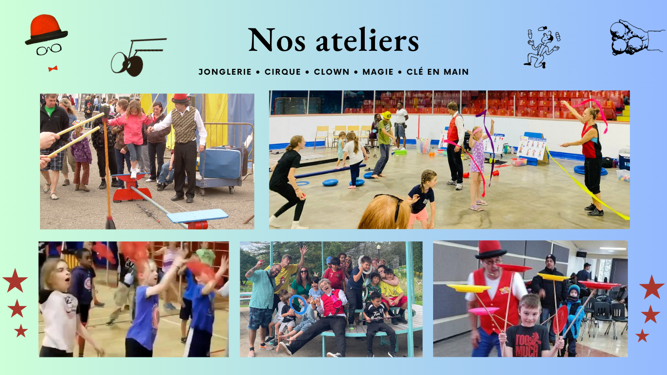 Nos ateliers de jonglerie et cirque